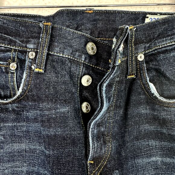 G Star Raw 3301 Jeans Mens Sz 32 x32 Blue Low Rise Button Fly Streetwear - Picture 4 of 15